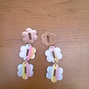 Colorful Flower Drop Earrings